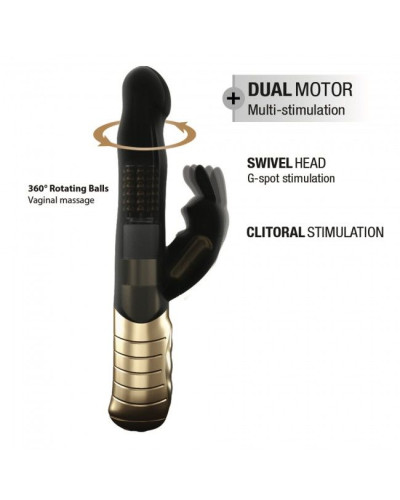 Вибратор-кролик Dorcel Baby Rabbit Gold 2.0 с жемчужным массажем и вращающейся головкой - Фото №3