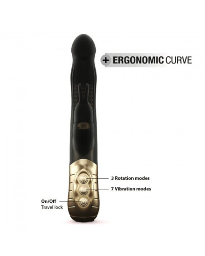 Вибратор-кролик Dorcel Baby Rabbit Gold 2.0 с жемчужным массажем и вращающейся головкой - Фото №4