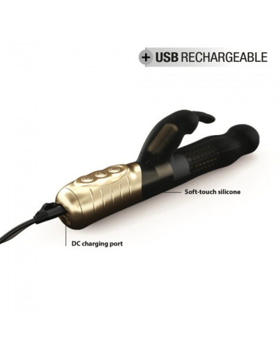 Вибратор-кролик Dorcel Baby Rabbit Gold 2.0 с жемчужным массажем и вращающейся головкой - Фото №5