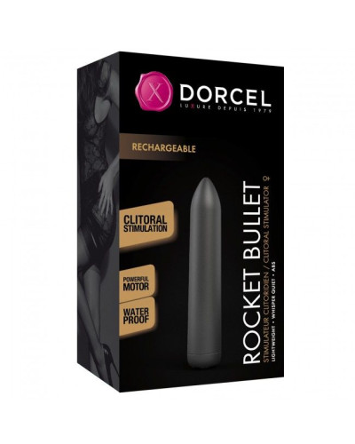 Перезаряджувана віброкуля Dorcel Rocket Bullet Black - Фото №3