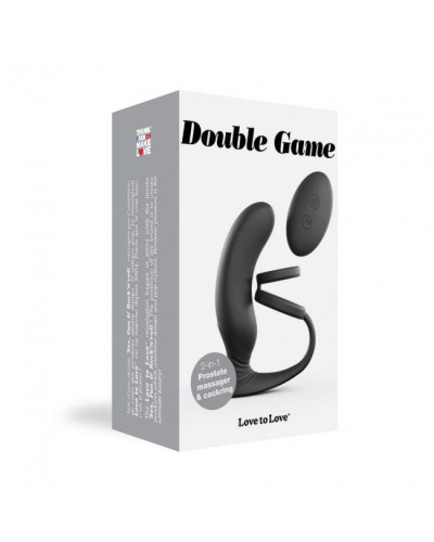 Вибромассажер простаты Love To Love Double Game с двойным эрекционным кольцом и пультом ДУ - Фото №5