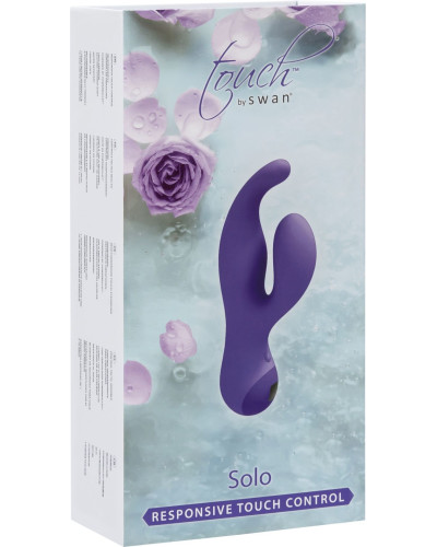 Вібратор-кролик з сенсорним управлінням Touch by SWAN - Solo Purple, глибока вібрація, для точки G - Фото №9