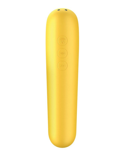 Смарт-вібратор та вакуумний стимулятор 2-в-1 Satisfyer Dual Love Yellow - Фото №4
