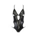 Боди с имитацией кожи и стрепами Passion ASUNA BODY S/M, black - Фото №3