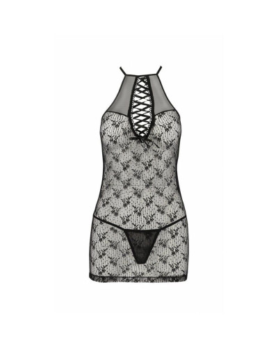 Полупрозрачная сорочка Passion AZALIA CHEMISE XXL/XXXL, black - Фото №5