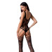 Ажурный бодистокинг с имитацией чулок Passion BS074 black - Фото №2