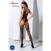 Ажурный бодистокинг с имитацией чулок Passion BS074 black - Фото №4