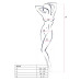 Ажурный бодистокинг с имитацией чулок Passion BS074 black - Фото №5