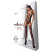 Ажурный бодистокинг с имитацией чулок Passion BS074 black - Фото №6