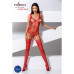 Ажурный бодистокинг с имитацией чулок Passion BS074 red - Фото №2