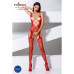 Відвертий бодістокінг з глибоким декольте Passion BS075 red - Фото №2