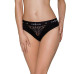Трусики з широкою гумкою і мереживом Passion PS001 PANTIES L, black - Фото №1