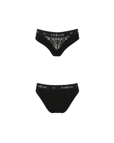 Трусики з широкою гумкою і мереживом Passion PS001 PANTIES L, black - Фото №5