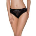 Трусики з широкою гумкою і мереживом Passion PS001 PANTIES M, black - Фото №1