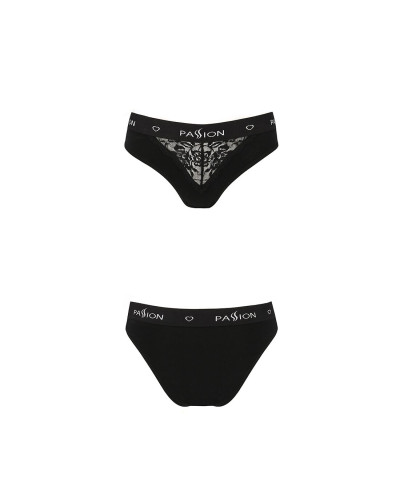 Трусики з широкою гумкою і мереживом Passion PS001 PANTIES M, black - Фото №5
