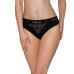 Трусики з широкою гумкою і мереживом Passion PS001 PANTIES XL, black - Фото №1