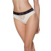 Трусики с широкой резинкой и кружевом Passion PS001 PANTIES L, ecru - Фото №1