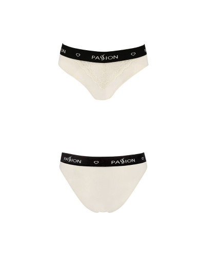 Трусики с широкой резинкой и кружевом Passion PS001 PANTIES M, ecru - Фото №4