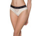 Трусики з широкою гумкою і мереживом Passion PS001 PANTIES S, ecru - Фото №1