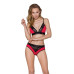 Трусики с широкой резинкой и кружевом Passion PS001 PANTIES L, red-black - Фото №2