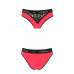 Трусики с широкой резинкой и кружевом Passion PS001 PANTIES L, red-black - Фото №4