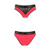 Трусики с широкой резинкой и кружевом Passion PS001 PANTIES M, red-black - Фото №4