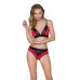 Трусики з широкою гумкою і мереживом Passion PS001 PANTIES S, red-black - Фото №2