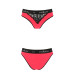 Трусики з широкою гумкою і мереживом Passion PS001 PANTIES S, red-black - Фото №4