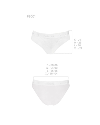 Трусики з широкою гумкою і мереживом Passion PS001 PANTIES S, white - Фото №5