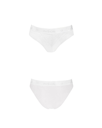 Трусики з широкою гумкою і мереживом Passion PS001 PANTIES XL, white - Фото №4