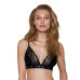 Еластичний топ з мереживом Passion PS001 TOP L, black - Фото №1