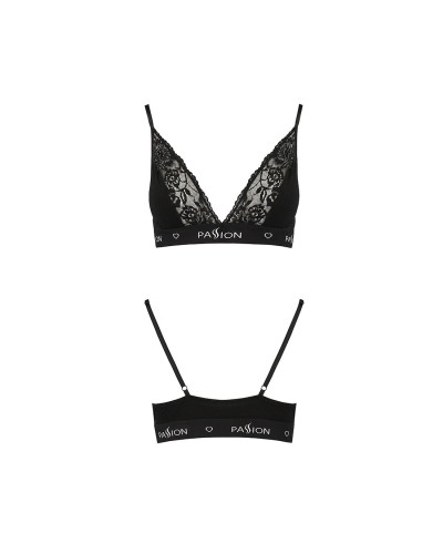 Эластичный топ с кружевом Passion PS001 TOP XL, black - Фото №5
