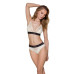 Еластичний топ з мереживом Passion PS001 TOP S, ecru - Фото №2