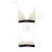 Еластичний топ з мереживом Passion PS001 TOP S, ecru - Фото №5