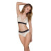 Еластичний топ з мереживом Passion PS001 TOP XL, ecru - Фото №2
