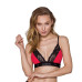 Еластичний топ з мереживом Passion PS001 TOP L, red-black - Фото №1