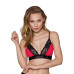 Еластичний топ з мереживом Passion PS001 TOP M, red-black - Фото №1