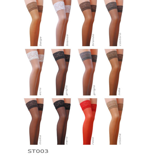 Графітові панчохи на ажурній силіконовій резинці Passion ST003 3/4 grafit