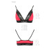 Еластичний топ з мереживом Passion PS001 TOP S, red-black - Фото №5