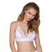 Еластичний топ з мереживом Passion PS001 TOP L, white - Фото №1