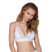 Еластичний топ з мереживом Passion PS001 TOP S, white - Фото №1