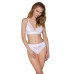 Еластичний топ з мереживом Passion PS001 TOP S, white - Фото №2