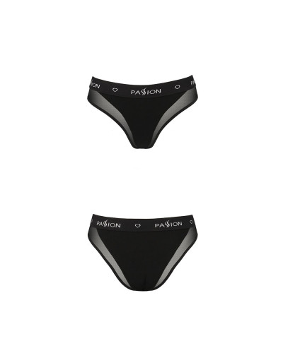 Трусики з прозорою вставкою Passion PS002 PANTIES L, black - Фото №5