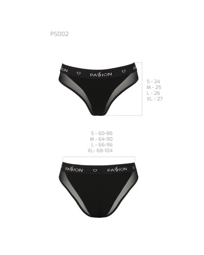 Трусики з прозорою вставкою Passion PS002 PANTIES L, black - Фото №6