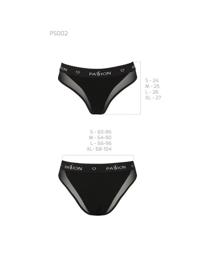 Трусики с прозрачной вставкой Passion PS002 PANTIES M, black - Фото №6