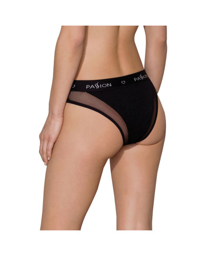 Трусики з прозорою вставкою Passion PS002 PANTIES XL, black - Фото №2