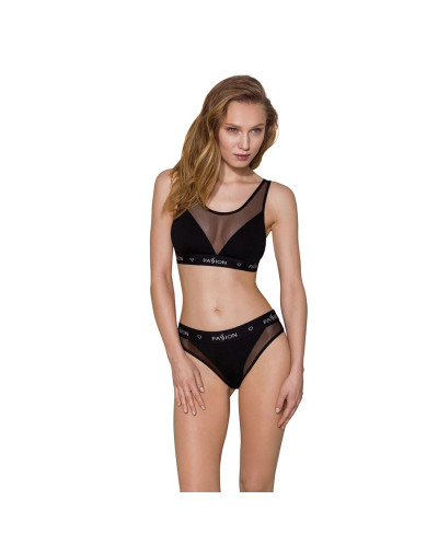 Трусики з прозорою вставкою Passion PS002 PANTIES XL, black - Фото №3