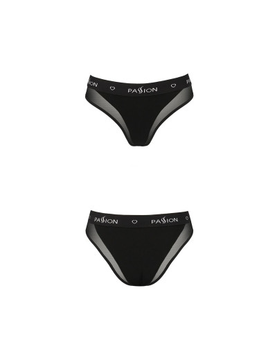 Трусики з прозорою вставкою Passion PS002 PANTIES XL, black - Фото №5