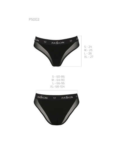 Трусики з прозорою вставкою Passion PS002 PANTIES XL, black - Фото №6
