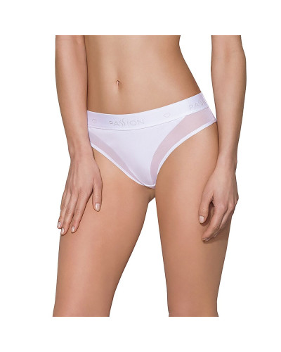 Трусики з прозорою вставкою Passion PS002 PANTIES XL, white - Фото №1